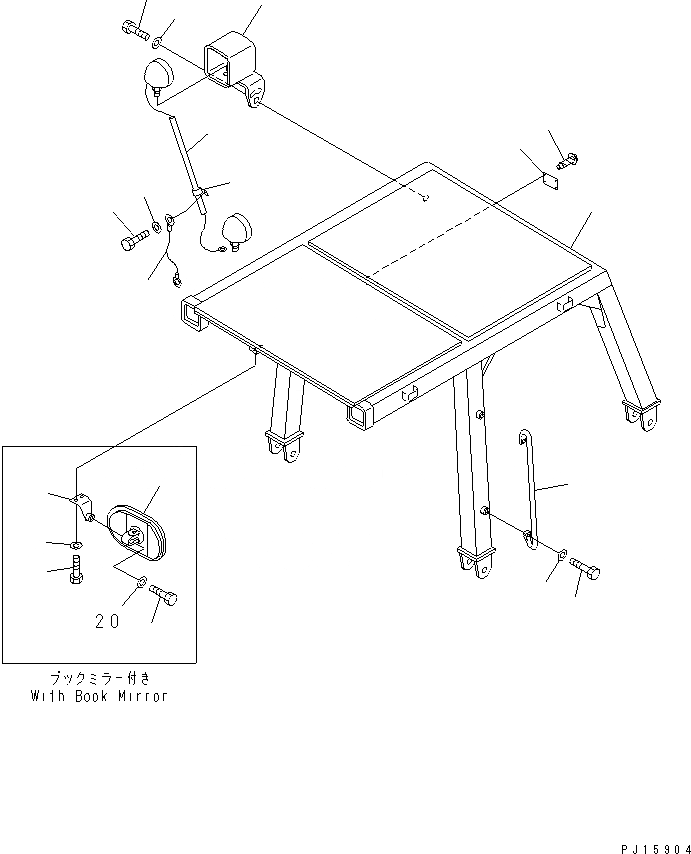 Схема запчастей Komatsu PC300LC-5 - ТРУБКИ КОНДИЦИОНЕРА (ОБОГРЕВ.)(№-9) ЧАСТИ КОРПУСА