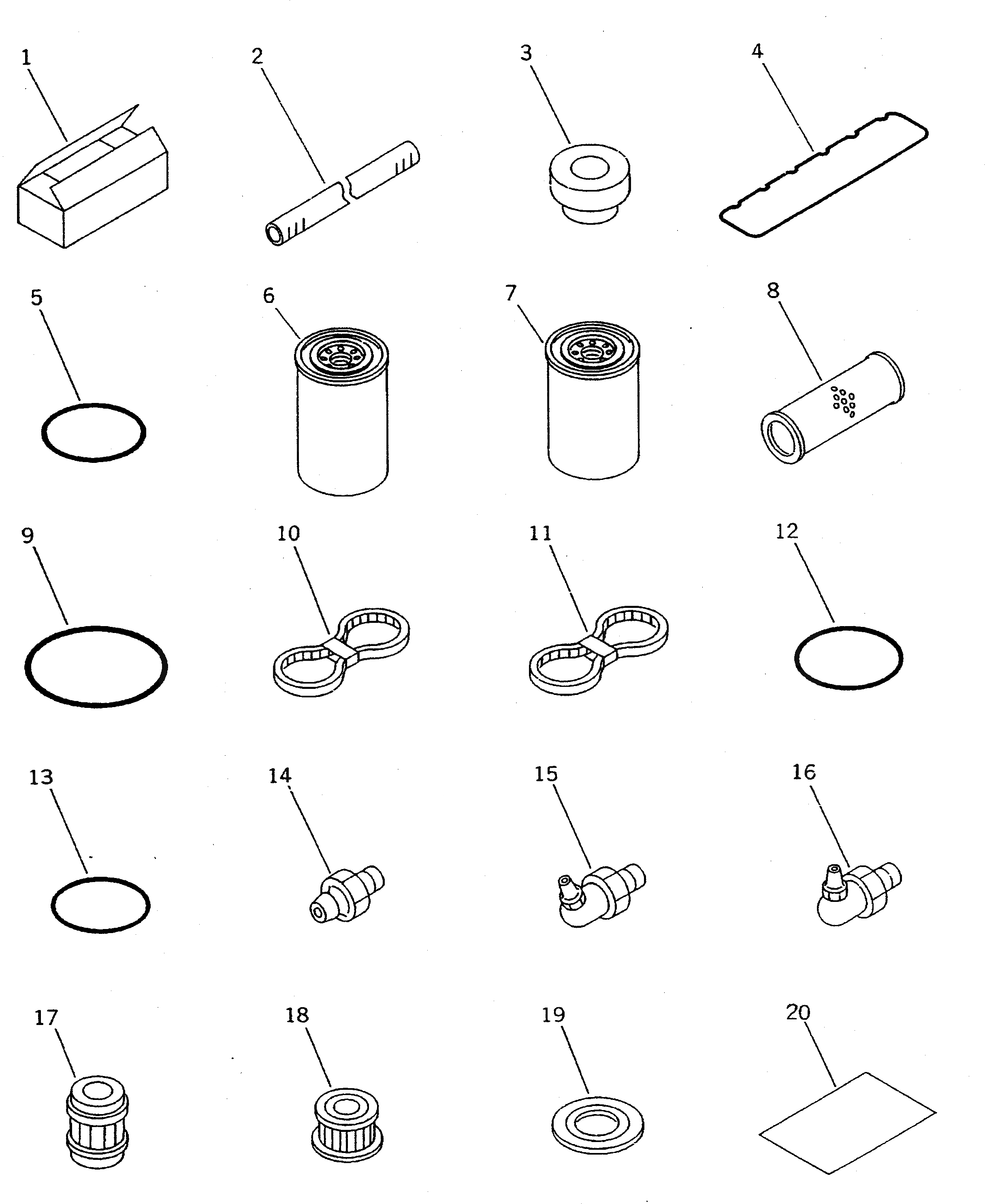 Схема запчастей Komatsu PC300LC-5K - ЗАП. ЧАСТИ МАРКИРОВКА¤ ИНСТРУМЕНТ И РЕМКОМПЛЕКТЫ