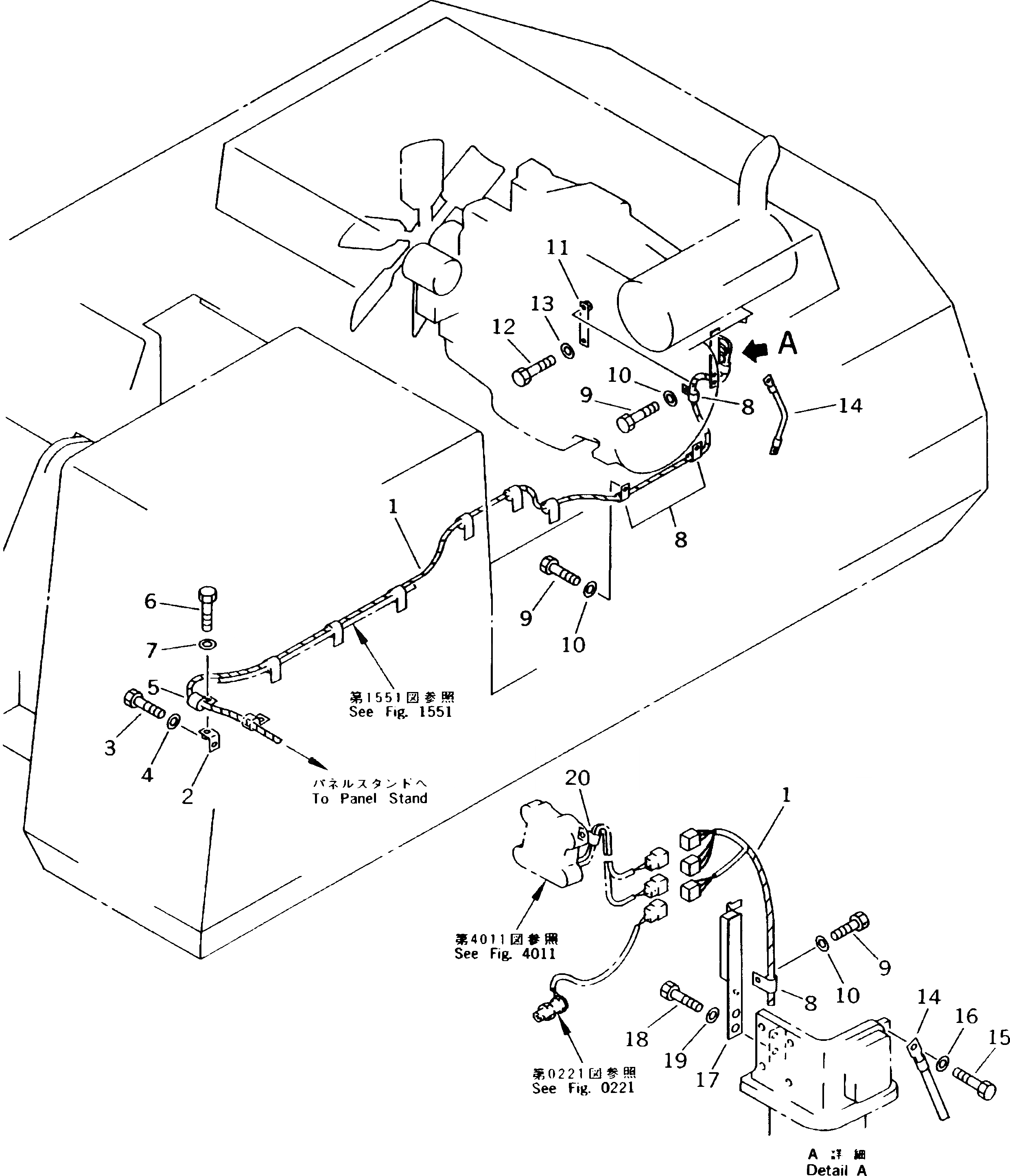 Схема запчастей Komatsu PC300NLC-5K - ЭЛЕКТРИКА (ЭЛЕКТРОПРОВОДКА) (ДЛЯ УПРАВЛ-Е ДВИГАТЕЛЕМ) КОМПОНЕНТЫ ДВИГАТЕЛЯ И ЭЛЕКТРИКА