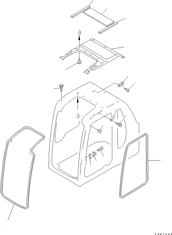 Схема запчастей Komatsu PC300SC-6 - КАБИНА (ВНУТР. ПОКРЫТИЕ) (ДЛЯ POWER СДВИГ. ВВЕРХ ОКНА)(№-) КАБИНА ОПЕРАТОРА И СИСТЕМА УПРАВЛЕНИЯ