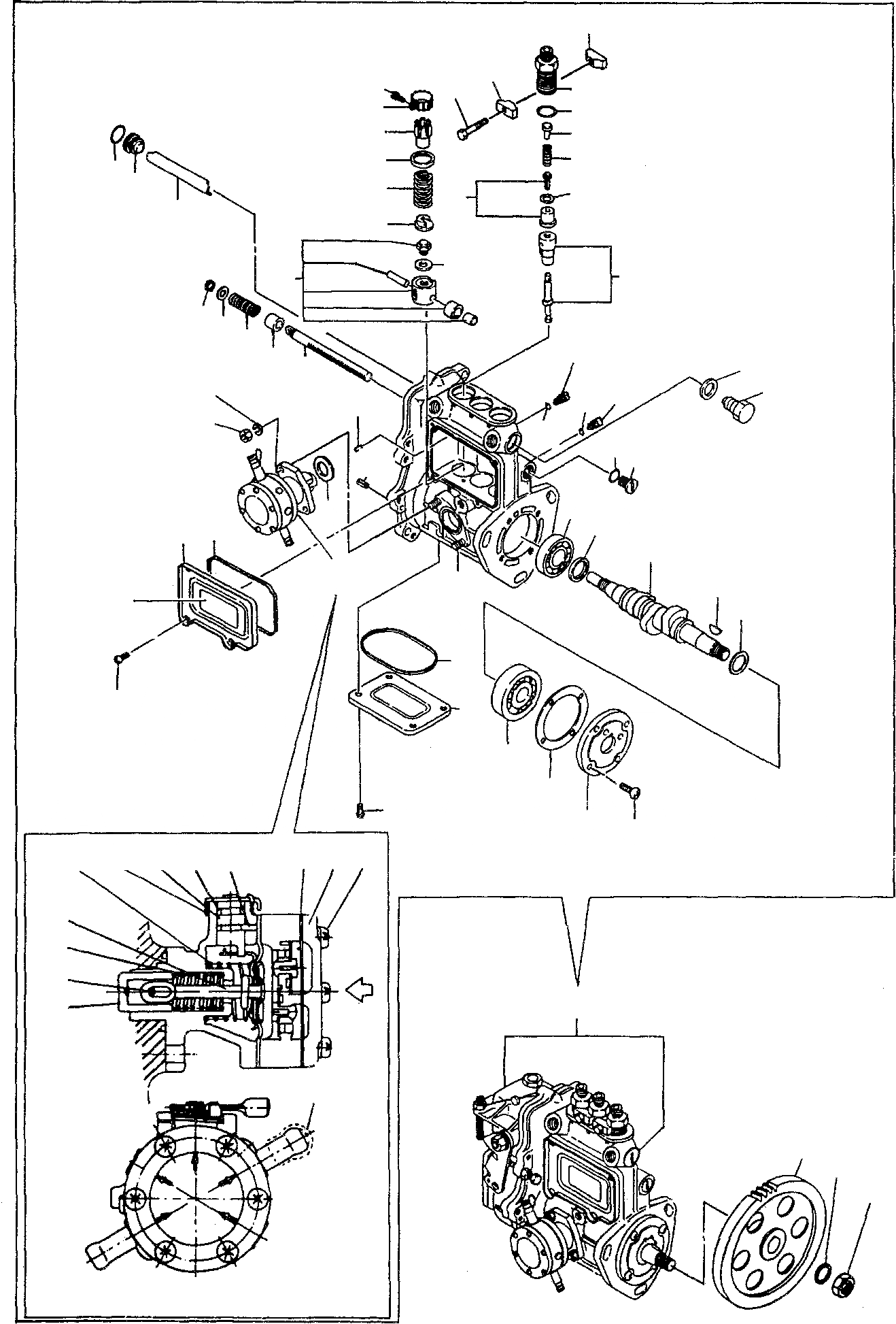 Схема запчастей Komatsu PC30-7 - ТОПЛ. НАСОС ДВИГАТЕЛЬ