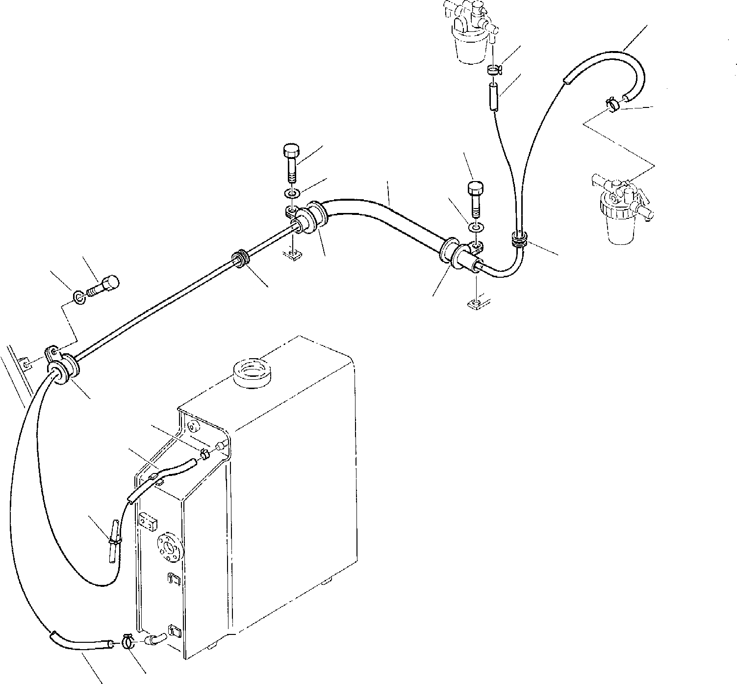 Схема запчастей Komatsu PC30-7 - ТОПЛИВОПРОВОД. КОМПОНЕНТЫ ДВИГАТЕЛЯ И ЭЛЕКТРИКА