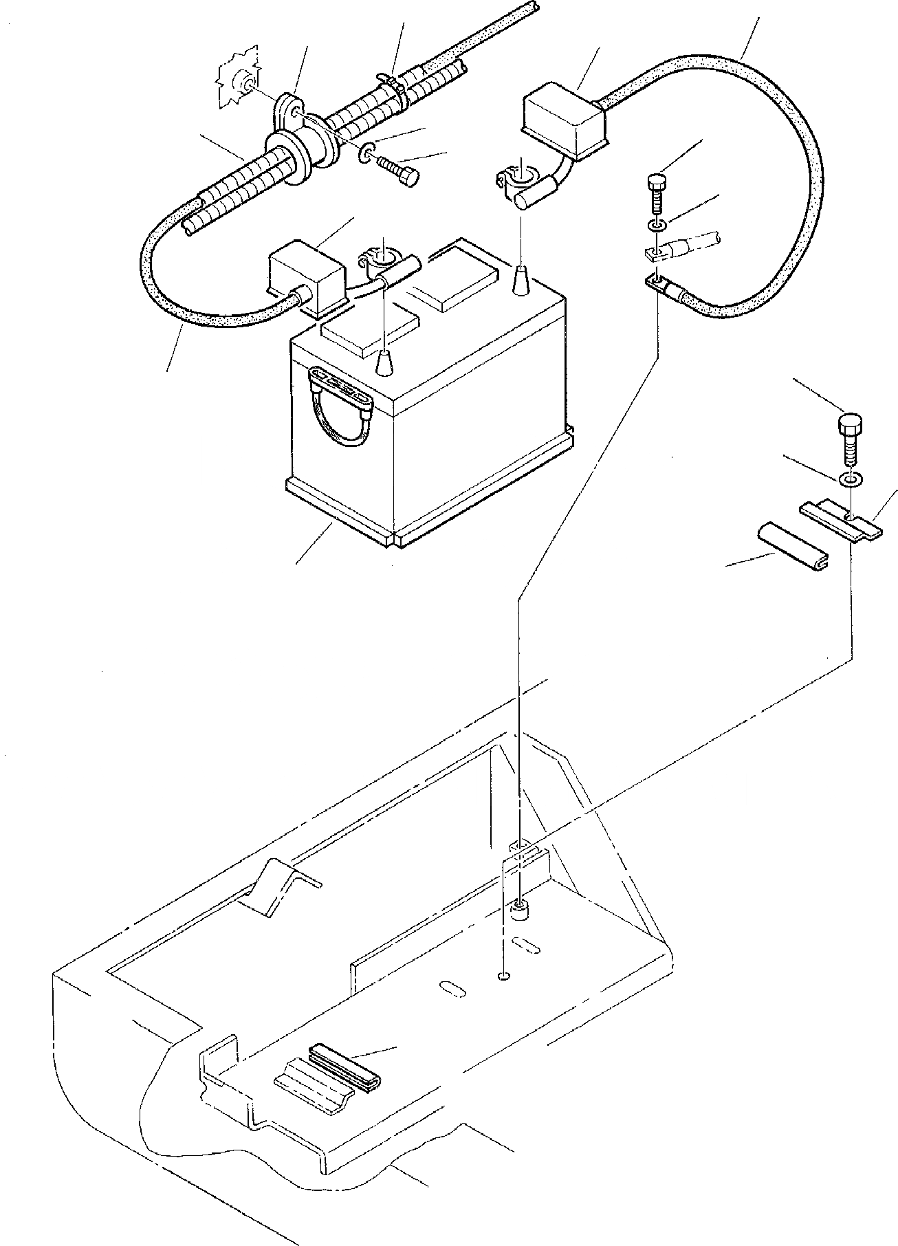 Схема запчастей Komatsu PC30-7 - АККУМУЛЯТОР КОМПОНЕНТЫ ДВИГАТЕЛЯ И ЭЛЕКТРИКА