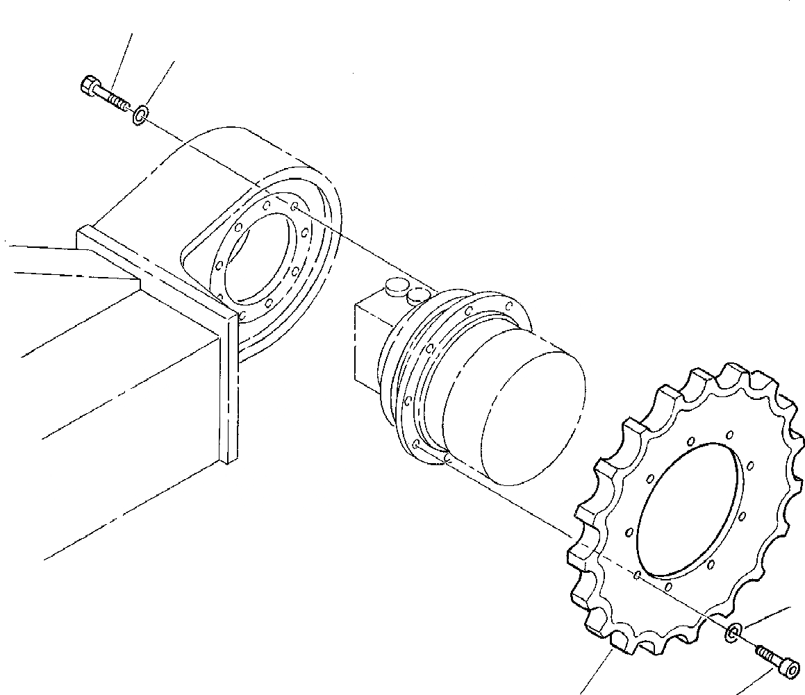 Схема запчастей Komatsu PC30-7 - ЗВЕЗДОЧКА ХОДОВАЯ