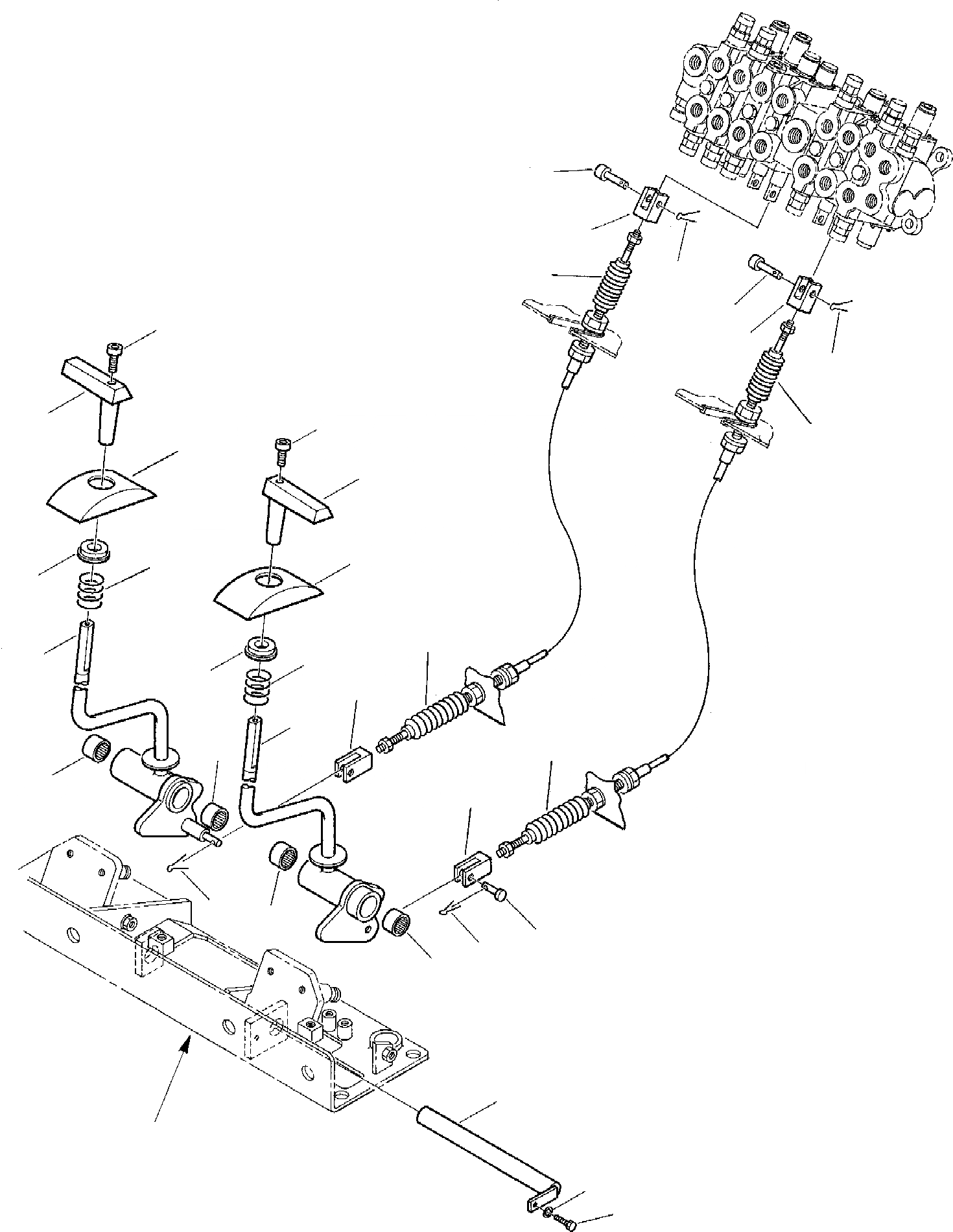 Схема запчастей Komatsu PC30-7 - РЫЧАГ УПРАВЛ-Я ХОДОМ СИСТЕМА УПРАВЛЕНИЯ И ОСНОВНАЯ РАМА