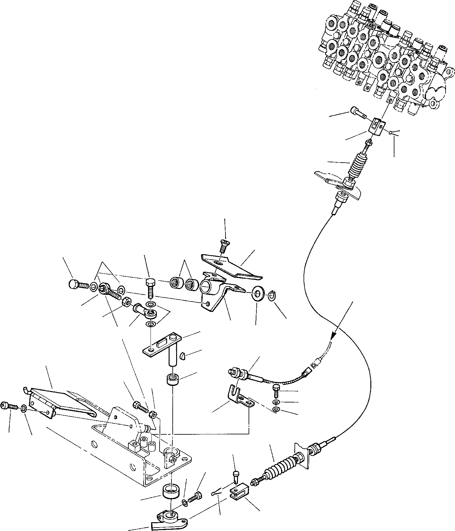 Схема запчастей Komatsu PC30-7 - НАВЕСН. ОБОРУД ПЕДАЛЬ УПРАВЛ-Е СИСТЕМА УПРАВЛЕНИЯ И ОСНОВНАЯ РАМА