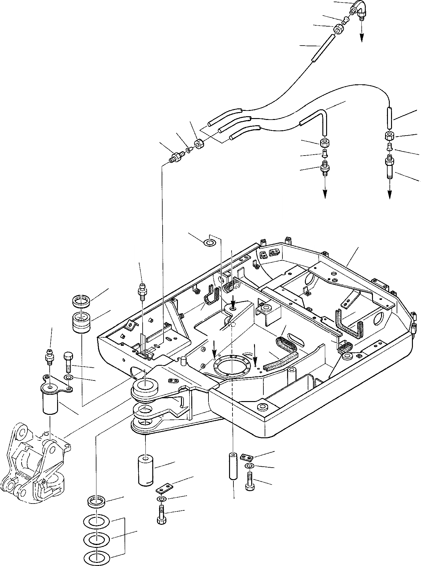 Схема запчастей Komatsu PC30-7 - ОСНОВНАЯ РАМА СИСТЕМА УПРАВЛЕНИЯ И ОСНОВНАЯ РАМА