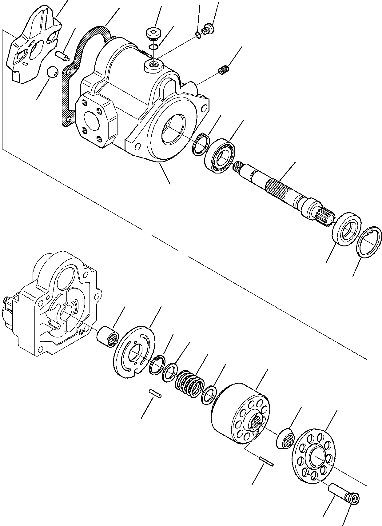 Схема запчастей Komatsu PC30-7 - ГИДР. НАСОС. (/) УПРАВЛ-Е РАБОЧИМ ОБОРУДОВАНИЕМ