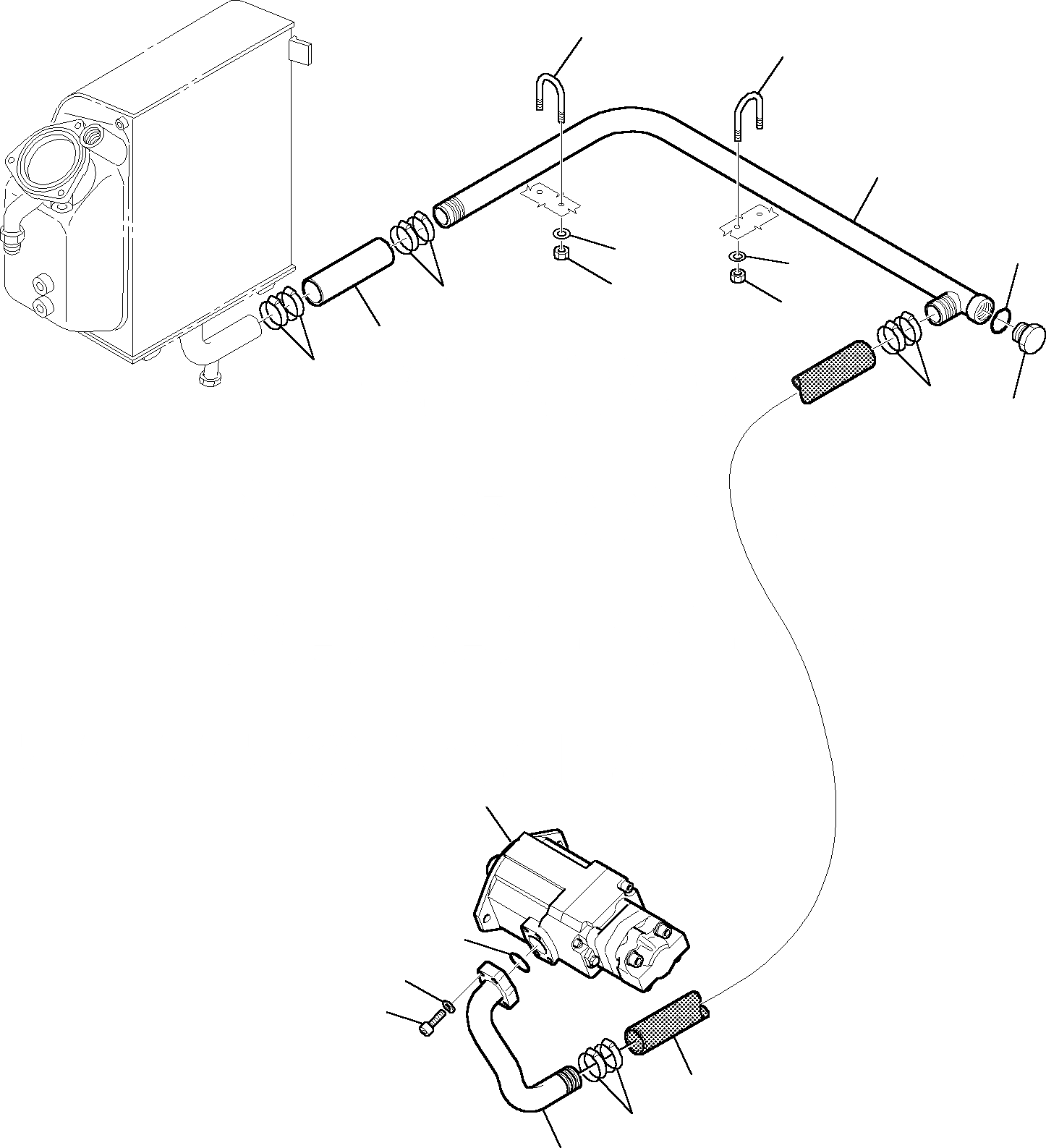 Схема запчастей Komatsu PC30-7 - ГИДРОЛИНИЯ (ВСАСЫВ. ЛИНИЯ) УПРАВЛ-Е РАБОЧИМ ОБОРУДОВАНИЕМ