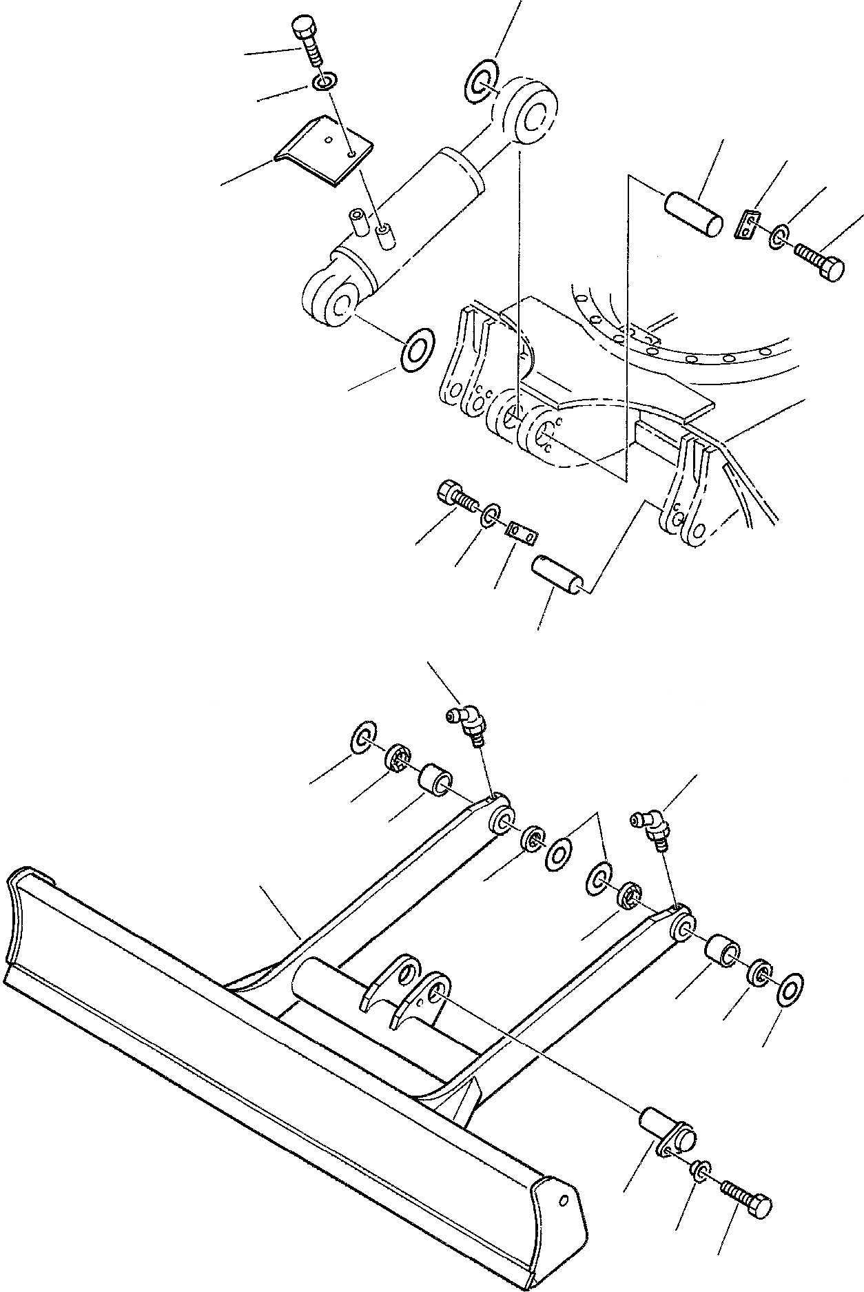 Схема запчастей Komatsu PC30-7 - ОТВАЛ РАБОЧЕЕ ОБОРУДОВАНИЕ