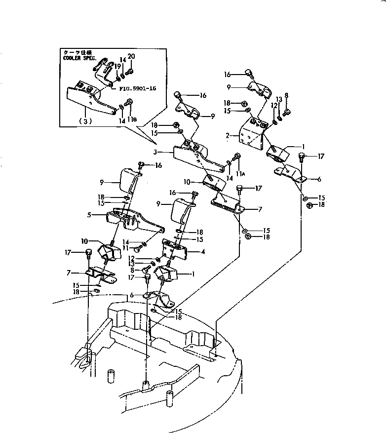 Схема запчастей Komatsu PC30FR-1 - КРЕПЛЕНИЕ ДВИГАТЕЛЯ КОМПОНЕНТЫ ДВИГАТЕЛЯ И ЭЛЕКТРИКА