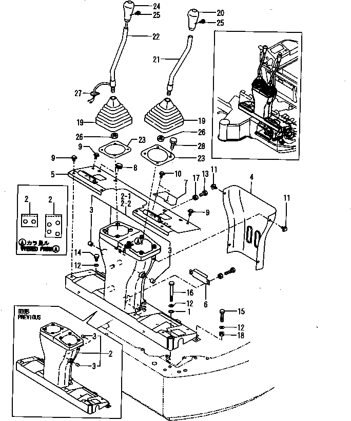 Схема запчастей Komatsu PC30FR-1 - УПРАВЛ-Е ОБОРУД-Е (РЫЧАГ И СТОЙКА) СИСТЕМА УПРАВЛЕНИЯ