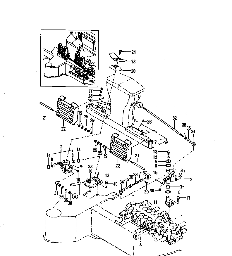 Схема запчастей Komatsu PC30FR-1 - УПРАВЛ-Е ОБОРУД-Е (ПОВОРОТН.) СИСТЕМА УПРАВЛЕНИЯ