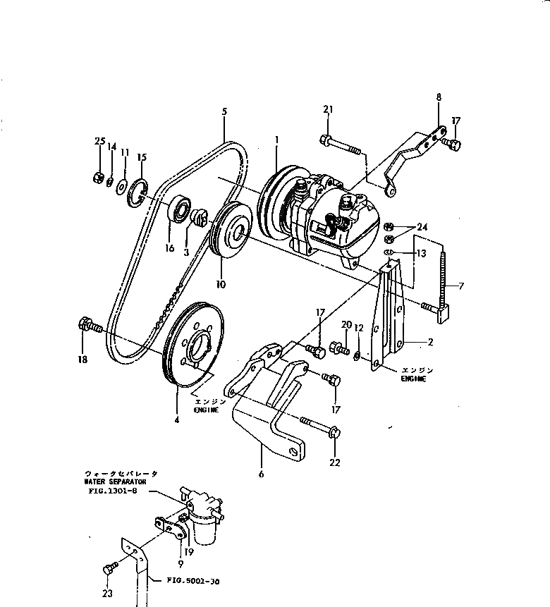 Схема запчастей Komatsu PC30FR-1 - COLER КОМПОНЕНТЫ (КОМПРЕССОР) ЧАСТИ КОРПУСА