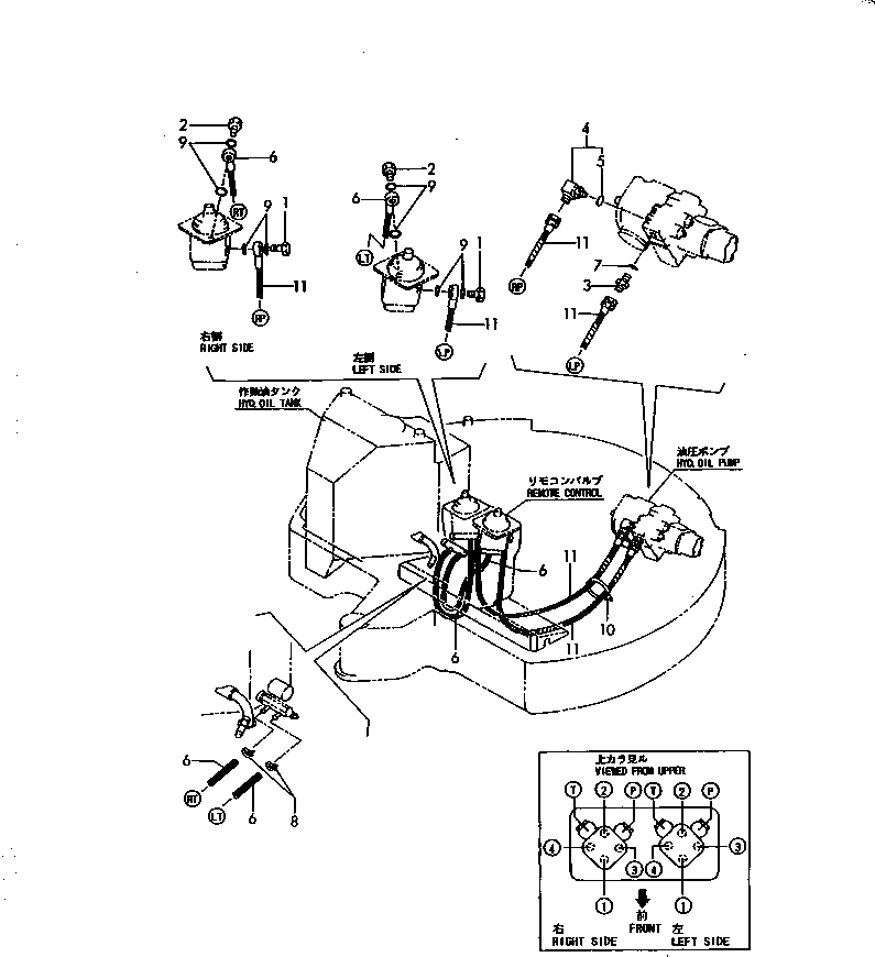 Схема запчастей Komatsu PC30FR-1 - УПРАВЛ-Е ТРУБЫ (НАСОС - УДАЛЕНН. УПРАВЛЯЮЩ. КЛАПАН) УПРАВЛ-Е РАБОЧИМ ОБОРУДОВАНИЕМ