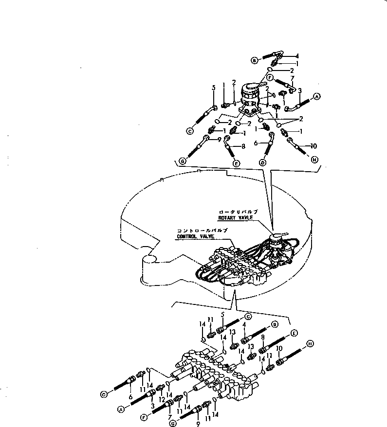 Схема запчастей Komatsu PC30FR-1 - УПРАВЛ-Е ТРУБЫ (MULTI CHANGE КЛАПАН - УПРАВЛЯЮЩ. КЛАПАН) УПРАВЛ-Е РАБОЧИМ ОБОРУДОВАНИЕМ