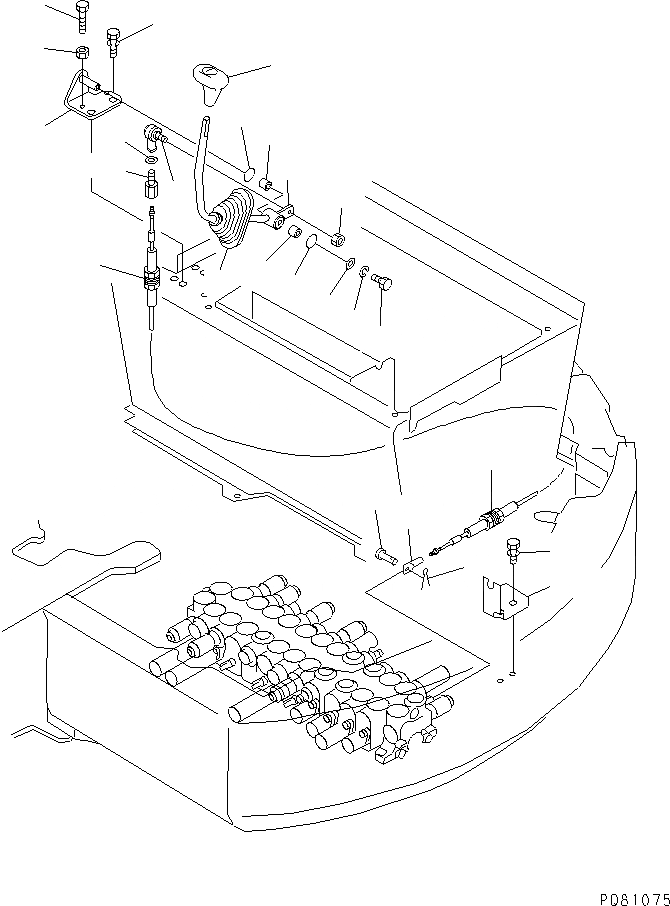Схема запчастей Komatsu PC30FR-2 - РЫЧАГ УПРАВЛЕНИЯ ОТВАЛОМ И МЕХАНИЗМ КАБИНА ОПЕРАТОРА И СИСТЕМА УПРАВЛЕНИЯ