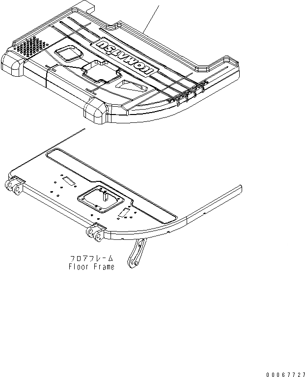 Схема запчастей Komatsu PC30MR-3 - ПОКРЫТИЕ ПОЛА(НАВЕС) КАБИНА ОПЕРАТОРА И СИСТЕМА УПРАВЛЕНИЯ