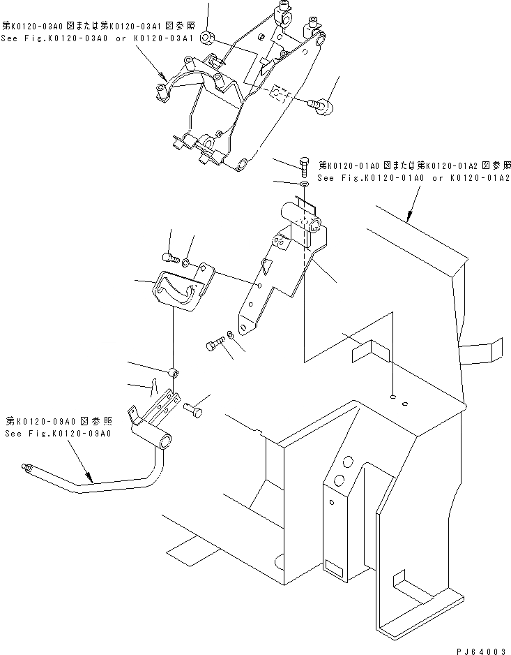 Схема запчастей Komatsu PC30MR-1 - СТОЙКА КОРПУС (ЛЕВ.) КАБИНА ОПЕРАТОРА И СИСТЕМА УПРАВЛЕНИЯ