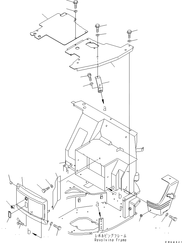 Схема запчастей Komatsu PC30MR-1 - ОСНОВН. КОНСТРУКЦИЯ (ПОЛ) (GLOBAL DESIGN СПЕЦ-Я.)(№-) КАБИНА ОПЕРАТОРА И СИСТЕМА УПРАВЛЕНИЯ