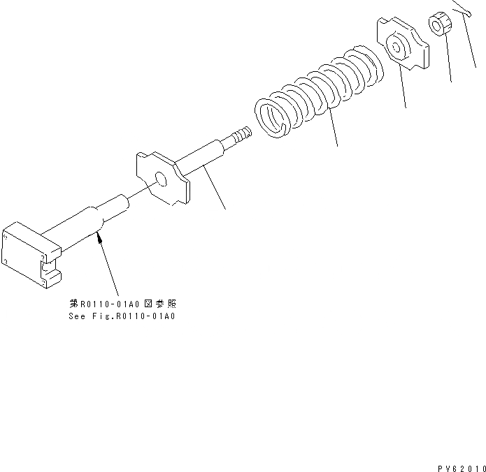 Схема запчастей Komatsu PC30MR-1 - ОПОРНЫЙ ЭЛЕМЕНТ ЛЕНИВЦА (ДЛЯ STEEL SHOE) ХОДОВАЯ