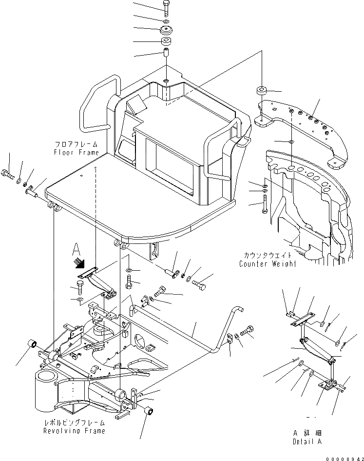 Схема запчастей Komatsu PC30MR-2 - КРЕПЛЕНИЕ ОСН. КОНСТРУКЦИИ (НАКЛОН. СИСТЕМА) (НАВЕС) КАБИНА ОПЕРАТОРА И СИСТЕМА УПРАВЛЕНИЯ