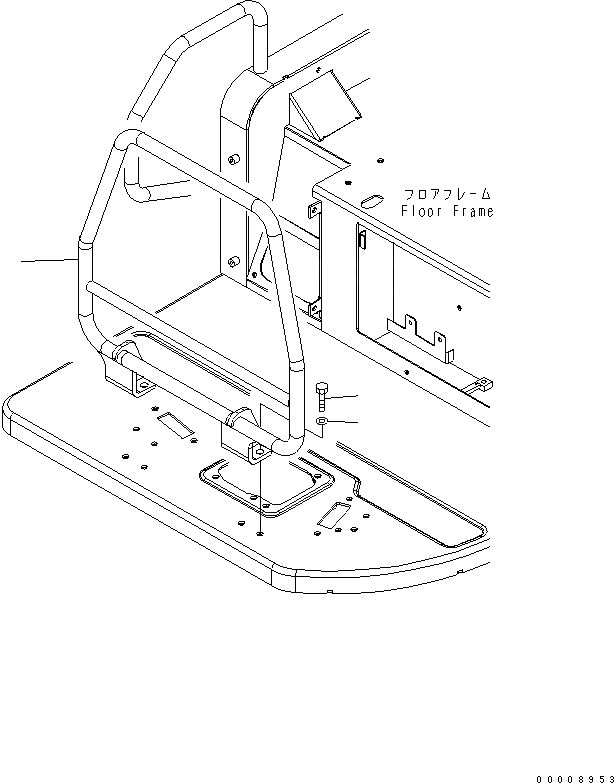 Схема запчастей Komatsu PC30MR-2-A - ПОРУЧНИ (НАВЕС) (ДЛЯ ЯПОН.) КАБИНА ОПЕРАТОРА И СИСТЕМА УПРАВЛЕНИЯ