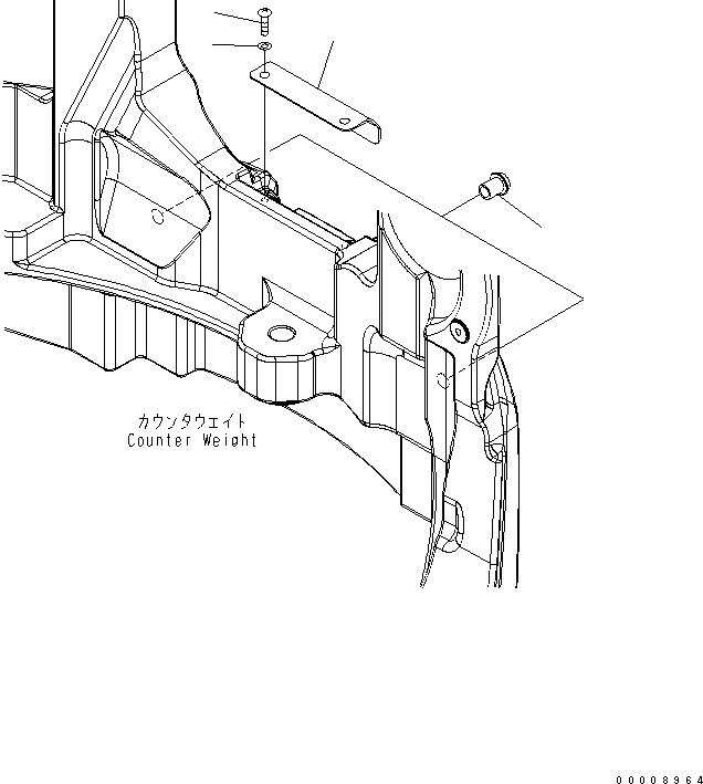 Схема запчастей Komatsu PC30MR-2-A - КРЫШКА ПРОТИВОВЕСА ЧАСТИ КОРПУСА
