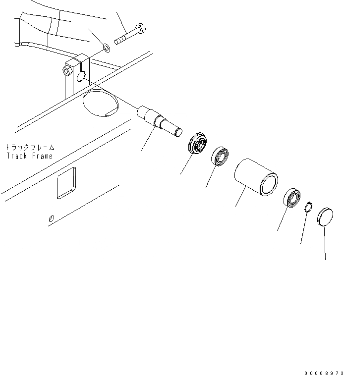 Схема запчастей Komatsu PC30MR-2-A - ПОДДЕРЖИВАЮЩИЙ КАТОК ХОДОВАЯ