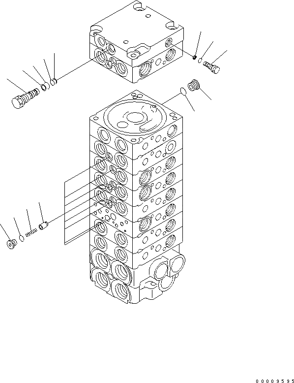 Схема запчастей Komatsu PC30MR-2-A - ОСНОВН. КЛАПАН (9-КЛАПАН) (/) ОСНОВН. КОМПОНЕНТЫ И РЕМКОМПЛЕКТЫ