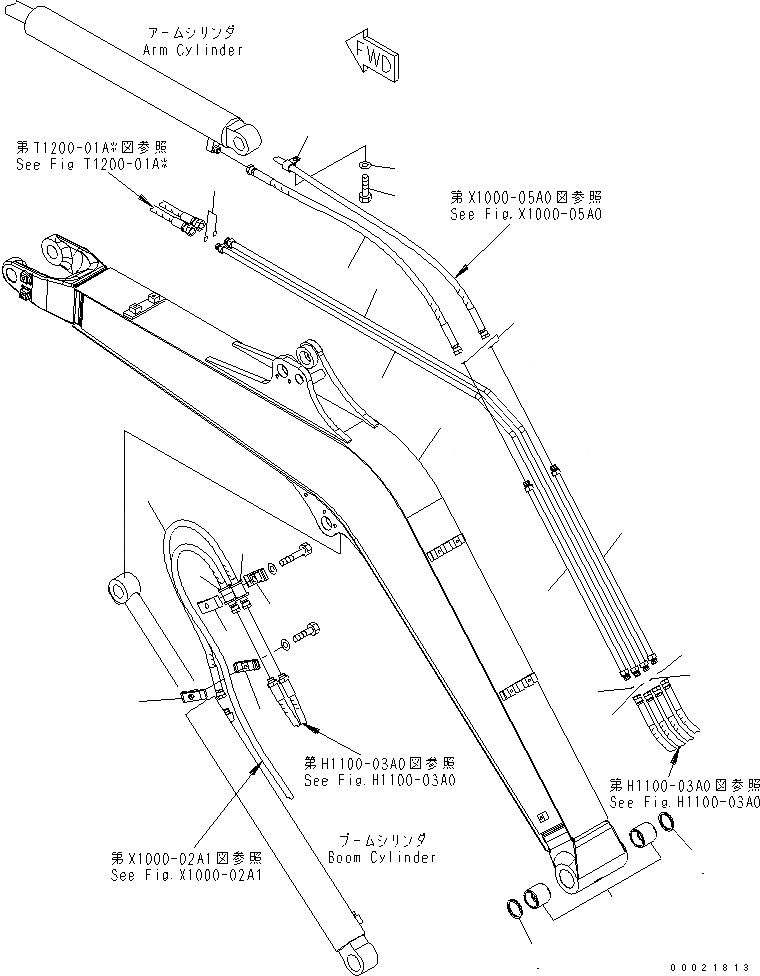 Схема запчастей Komatsu PC30MR-2-C - СТРЕЛА (СТРЕЛА И ТРУБЫ) ( НАВЕСН.ОБОРУД) (РУКОЯТЬ CRANE) (ДЛЯ ЯПОН.) РАБОЧЕЕ ОБОРУДОВАНИЕ