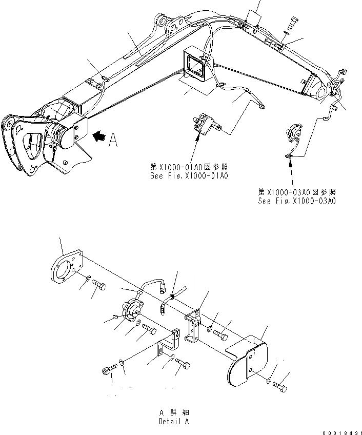 Схема запчастей Komatsu PC30MR-2-C - РУКОЯТЬ CRANE (РУКОЯТЬ ДАТЧИК) СПЕЦ. ОПЦИИ