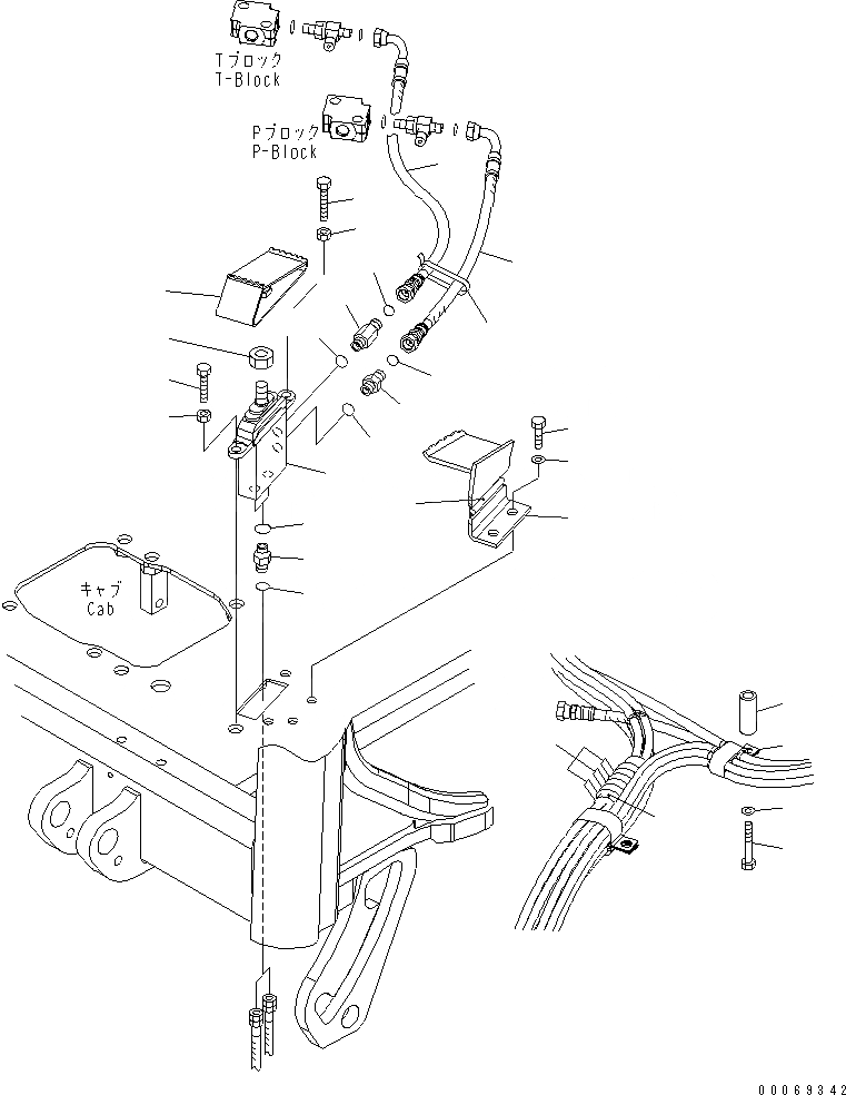 Схема запчастей Komatsu PC30MR-3 - КАБИНА (УПРАВЛ. НАВЕСН. ОБОРУД.) ( НАВЕСН.ОБОРУД)(№-) КАБИНА ОПЕРАТОРА И СИСТЕМА УПРАВЛЕНИЯ