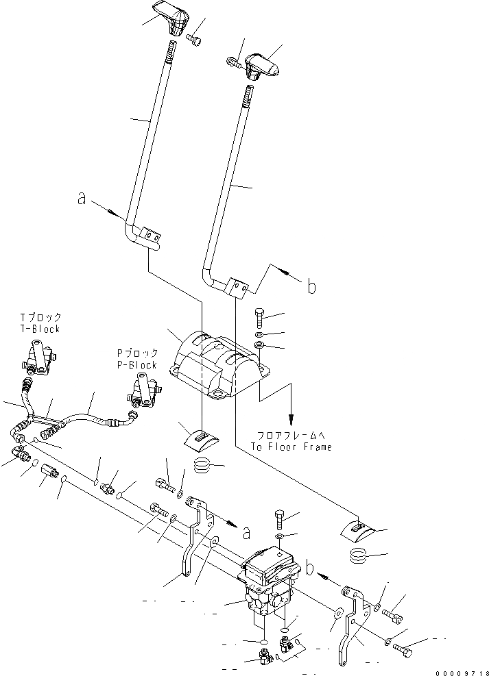 Схема запчастей Komatsu PC30MR-2-D - КАБИНА (КОНТРОЛЬ ХОДА) КАБИНА ОПЕРАТОРА И СИСТЕМА УПРАВЛЕНИЯ