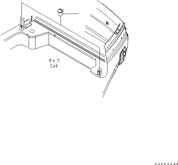 Схема запчастей Komatsu PC30MR-2-D - КРЕПЛЕНИЕ ОСН. КОНСТРУКЦИИ (КРЫШКА) (КАБИНА) КАБИНА ОПЕРАТОРА И СИСТЕМА УПРАВЛЕНИЯ