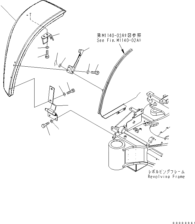 Схема запчастей Komatsu PC30MR-2-D - ПЕРЕДН. COVER ЧАСТИ КОРПУСА