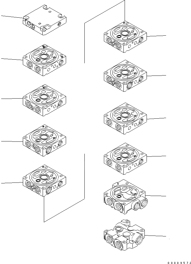 Схема запчастей Komatsu PC30MR-2-D - ОСНОВН. КЛАПАН (8-КЛАПАН) (/) ОСНОВН. КОМПОНЕНТЫ И РЕМКОМПЛЕКТЫ