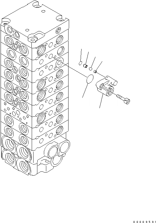Схема запчастей Komatsu PC30MR-2-D - ОСНОВН. КЛАПАН (9-КЛАПАН) (/) ОСНОВН. КОМПОНЕНТЫ И РЕМКОМПЛЕКТЫ
