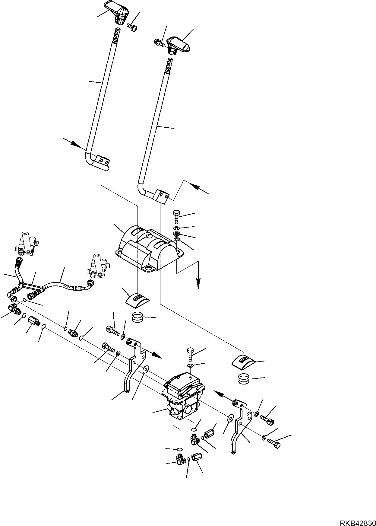 Схема запчастей Komatsu PC30MR-2 - РЫЧАГ УПРАВЛ-Я ХОДОМ (ДЛЯ НАВЕСА) СИСТЕМА УПРАВЛЕНИЯ И ОСНОВНАЯ РАМА