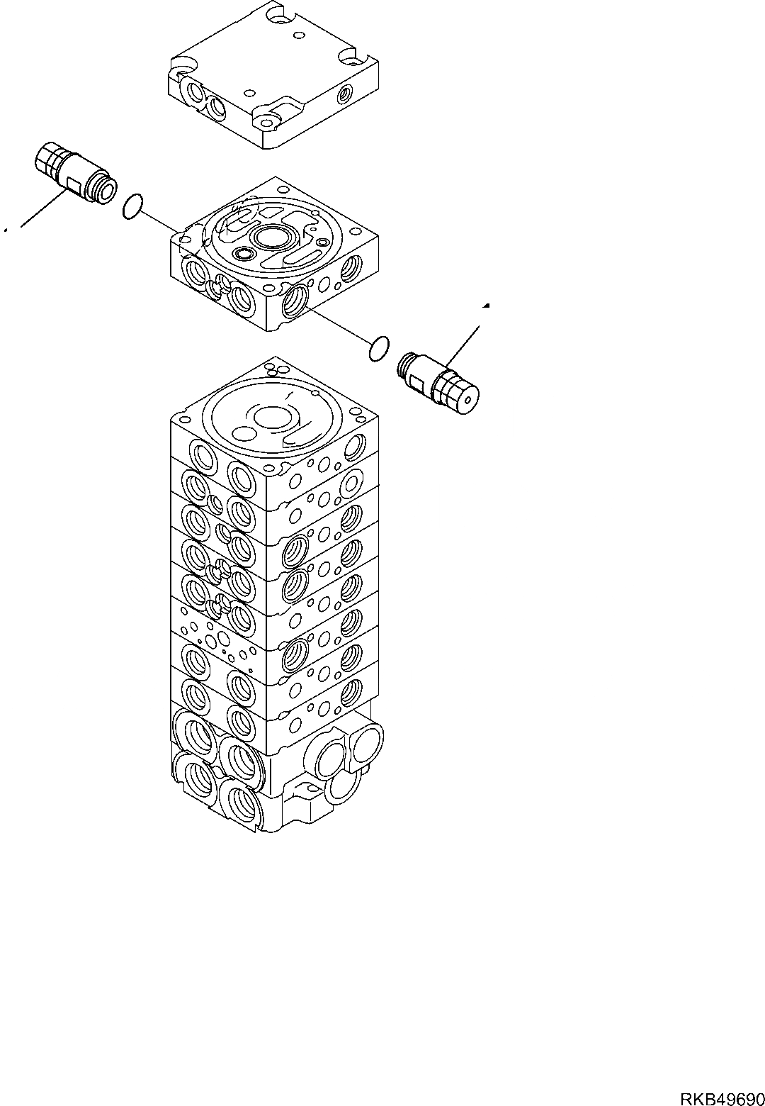 Схема запчастей Komatsu PC30MR-2 - КЛАПАН БЕЗОПАСНОСТИ (ДЛЯ УПРАВЛ. НАВЕСН. ОБОРУД. КЛАПАН) РАБОЧЕЕ ОБОРУДОВАНИЕ ГИДРАВЛИКА