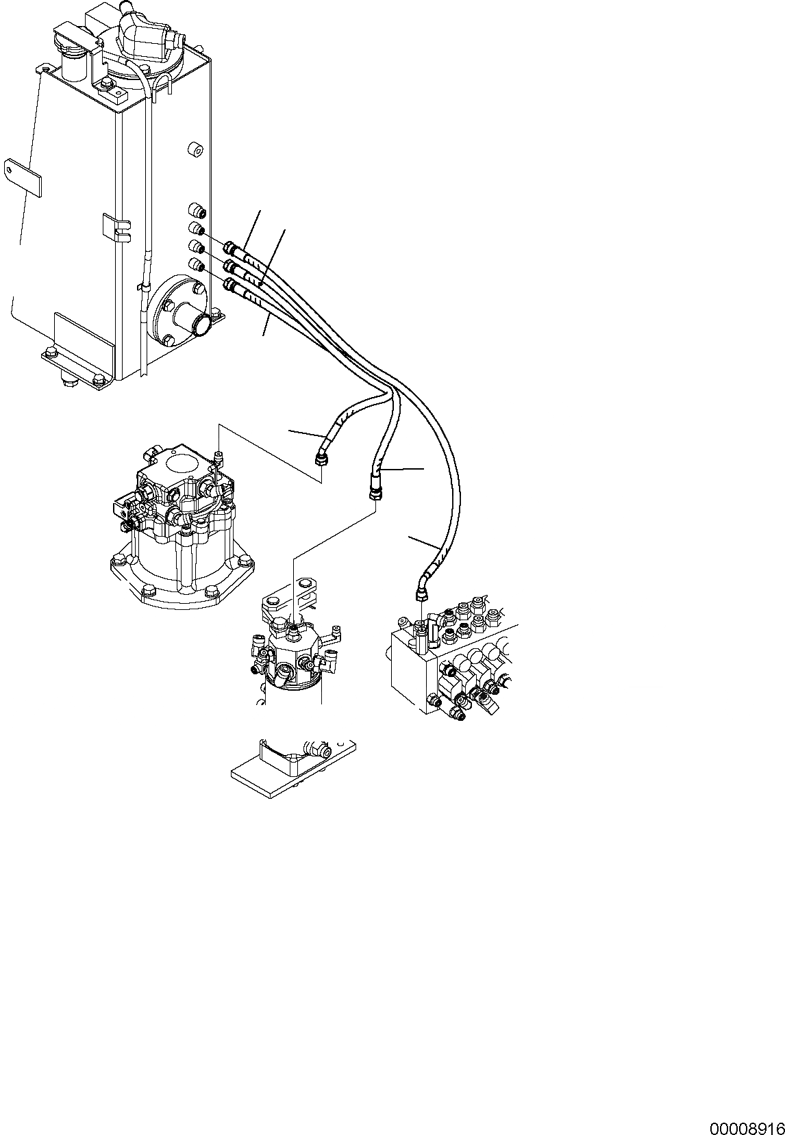 Схема запчастей Komatsu PC30MR-2 - ГИДРОЛИНИЯ (ВОЗВРАТН. ЛИНИЯ) РАБОЧЕЕ ОБОРУДОВАНИЕ ГИДРАВЛИКА