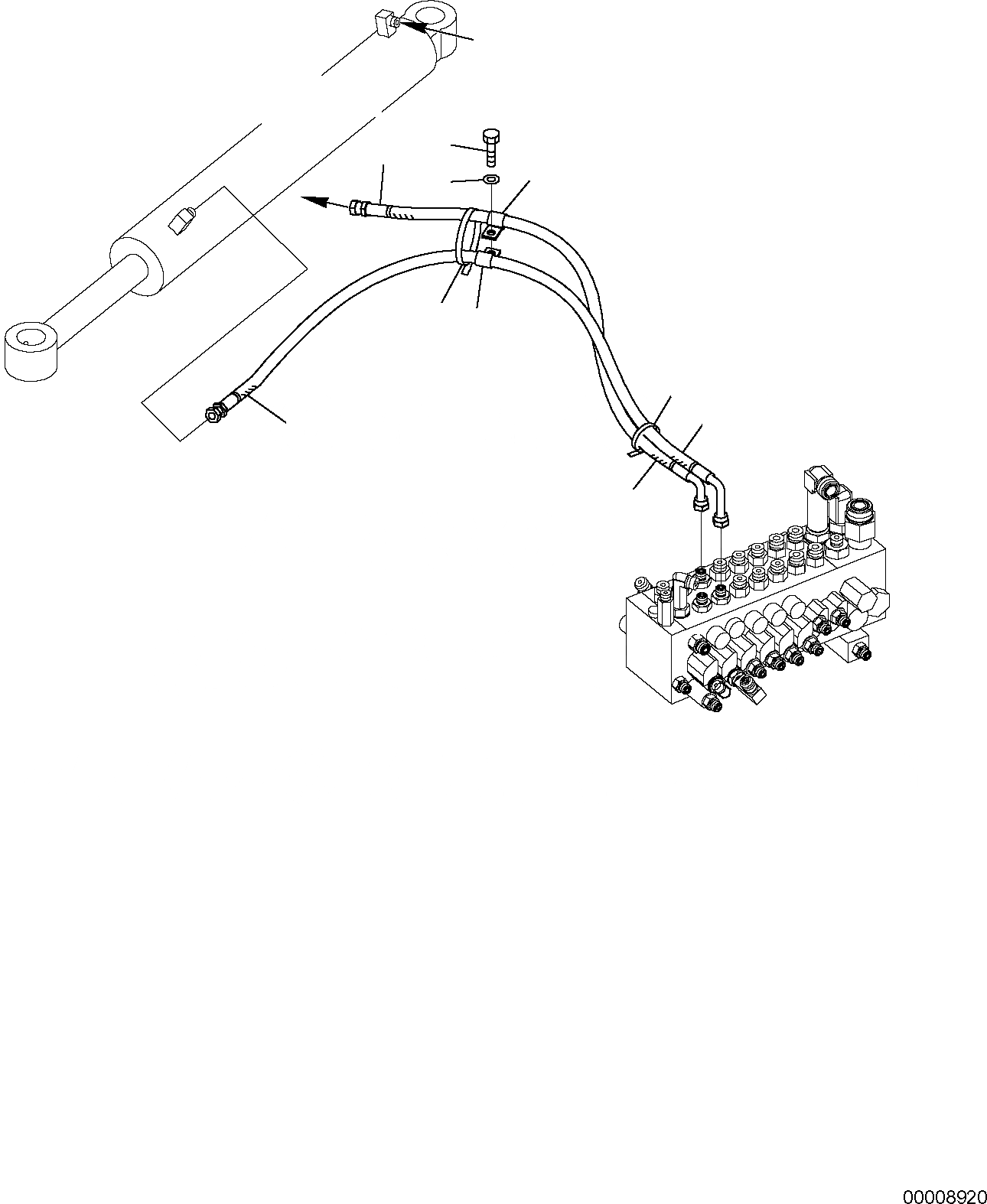Схема запчастей Komatsu PC30MR-2 - ГИДРОЛИНИЯ (ЦИЛИНДР ПОВОРОТА СТРЕЛЫ ЛИНИЯ) РАБОЧЕЕ ОБОРУДОВАНИЕ ГИДРАВЛИКА