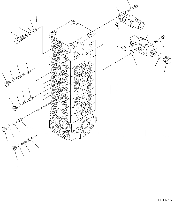 Схема запчастей Komatsu PC30MRX-1 - ОСНОВН. КЛАПАН (9-КЛАПАН) (9/)(№8-) ОСНОВН. КОМПОНЕНТЫ И РЕМКОМПЛЕКТЫ