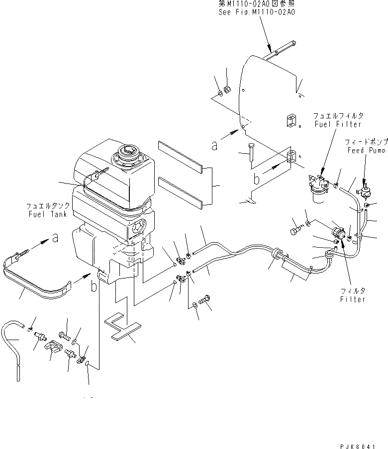 Схема запчастей Komatsu PC30R-8 - ТОПЛИВН. ЛИНИЯ ТОПЛИВН. БАК. AND КОМПОНЕНТЫ