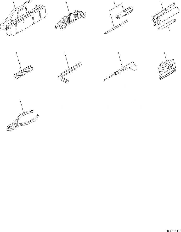 Схема запчастей Komatsu PC30R-8 - ИНСТРУМЕНТ (КРОМЕ ЯПОН.) АКСЕССУАРЫ