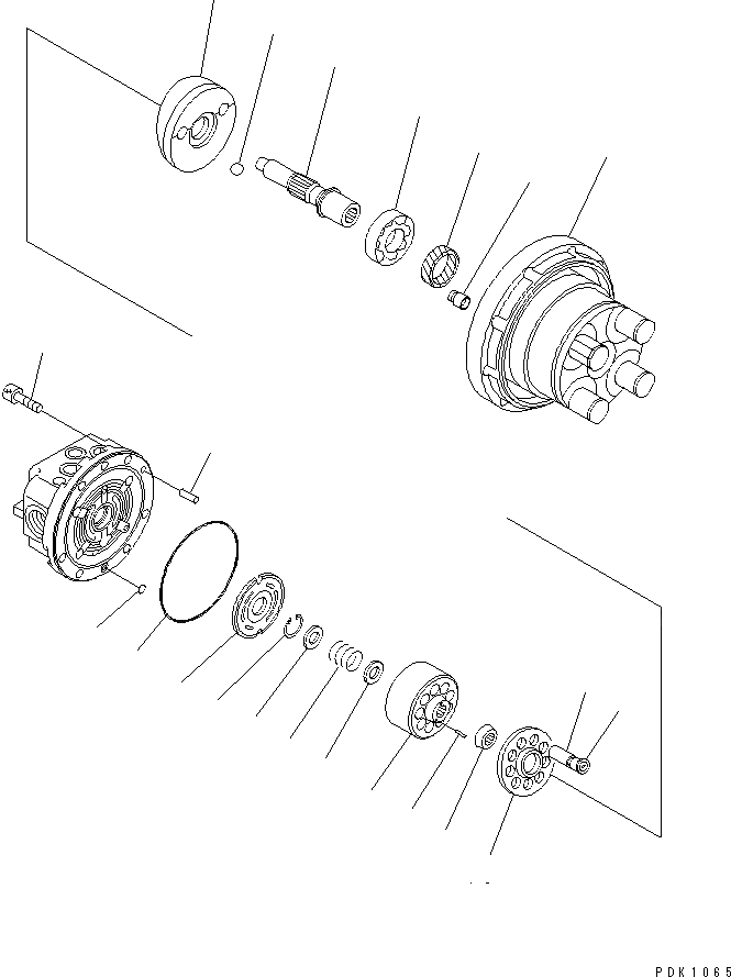 Схема запчастей Komatsu PC30R-8 - МОТОР ХОДА (/) ОСНОВН. КОМПОНЕНТЫ И РЕМКОМПЛЕКТЫ