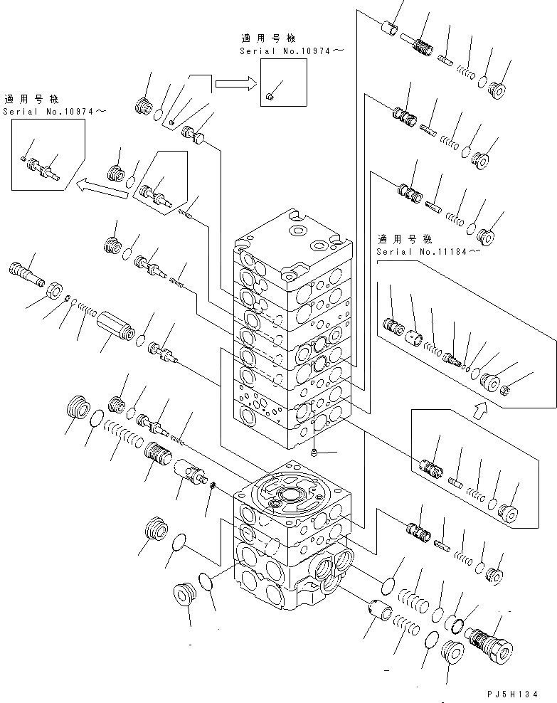 Схема запчастей Komatsu PC30R-8 - ОСНОВН. КЛАПАН (-КЛАПАН) (9/9) ОСНОВН. КОМПОНЕНТЫ И РЕМКОМПЛЕКТЫ