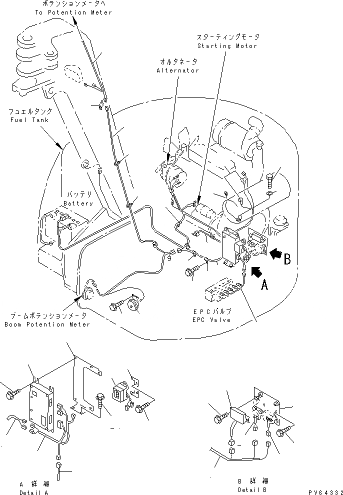 Схема запчастей Komatsu PC30UU-3 - ЭЛЕКТР. ЭЛЕКТРОПРОВОДКА ЭЛЕКТРИКА