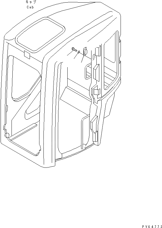 Схема запчастей Komatsu PC30UU-3 - КАБИНА (/) (ОСВЕЩЕНИЕ) КАБИНА ОПЕРАТОРА И СИСТЕМА УПРАВЛЕНИЯ