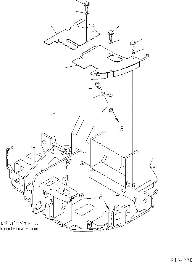 Схема запчастей Komatsu PC30UU-3 - ОСНОВН. КОНСТРУКЦИЯ (ПОЛ) (-WAY) КАБИНА ОПЕРАТОРА И СИСТЕМА УПРАВЛЕНИЯ